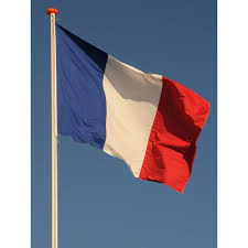 De vlag van frankrijk is een driekleurenvlag met drie verticale banden die blauw, wit en rood zijn gekleurd. Vlag Frankrijk 150 X 225