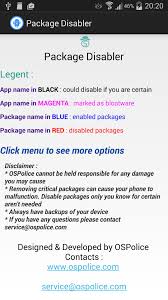 Download free apk file ***this application works only on samsung devices *** no rooting required package disabler lets you disable any unwanted packages tha . Package Disabler For Android Apk Download