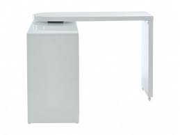 Bureau Extensible Pavel 4 Tiroirs 1 Porte Laque Blanc Bureau Extensible Laque Blanche Extensible