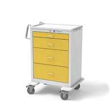 For more storage, decide whether you want something wide or tall. 4 Drawer Tall Isolation Cart Utgku 3699 Yel Waterloo Healthcare