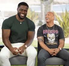 We got kevin monday in new york city and asked about getting in great shape for some recent movie roles, and that's when kevin. The Rock And Kevin Hart Absoluteunits