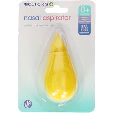 Try tilting your baby's head back and spraying or squeezing a couple of drops inside the nose. Clicks Baby Nasal Aspirator Clicks