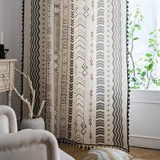 Bring warmth and texture into your home with a new set of country style curtains. Buy Lahome Boho Living Room Curtains 63 Inch Length 2 Panels Set Tribal Tassel Farmhouse Cotton Linen Curtain Drapes Rod Pocket Semi Blackout Country Style Window Treatment For Bedroom Dining Kitchen Online
