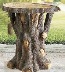Stehtisch Fur Die Terasse Aus Holz Baumstumpf Tisch