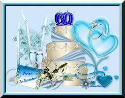 Gambar gif animé joyeux anniversaire martine. 60 Ans Noces De Diamant Image Animee Gif