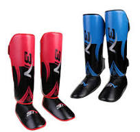 2 paires de coussinets de tibia jambe protège-pieds mma muay thaï kick  boxing guards