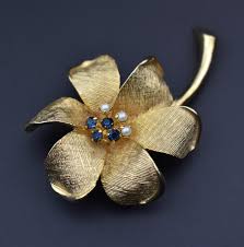 large flower brooch