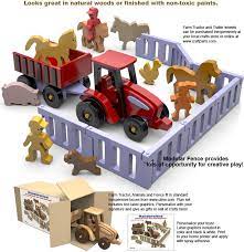 Quick Easy Farm Tractor And Animals Wood Toy Plans Pdf Download Wood Toys Plans Wood Toys Toy Barn