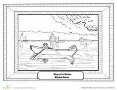 Parthenon coloring page a coloring page based on the horse of the moon goddess (selene) from the east pediment of the parthenon. Winslow Homer Coloring Pages Coloring Pages Cool Coloring Pages Art Worksheets