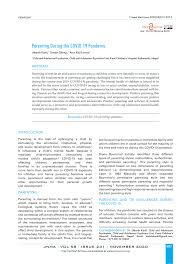 Master these basic skills, and you'll make your life as a parent a whole lot easier. Pdf Parenting During The Covid 19 Pandemic