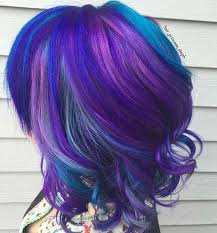 25 Amazing Blue And Purple Hair Looks Stayglam Mermaid Hair Color Purple Hair Short Hair Color