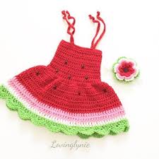 Watermelon Dress Baby Big Girl Summer Dress For Kid Baby Etsy Crochet Baby Girl Dress Crochet Baby Clothes Baby Summer Dresses