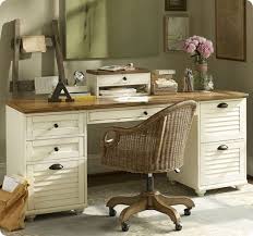White Desk With Wood Top Knockoffdecor Com Desk Set Home Office Desks Home Office Decor