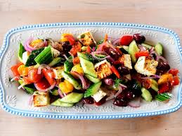 Roasted Greek Salad Recipe Greek Salad Salad Side Dishes Food Network Recipes