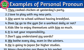 A pronoun is a word used to stand for (or take the place of) a noun. Examples Of Personal Pronouns Are In Sentences Onlymyenglish