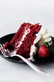 It seems that red velvet cake is supposed to be a mildly chocolatey everyone knows that red velvet cake calls for tangy cream cheese icing, always. Red Velvet Cake With Cream Cheese Frosting Sally S Baking Addiction