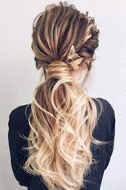 Try your hand at a knotted updo. 24 Elegant Wedding Hairstyles For Long Hair Lovehairstyles Com Cute Wedding Hairstyles Ponytail Hairstyles Easy Curly Wedding Hair