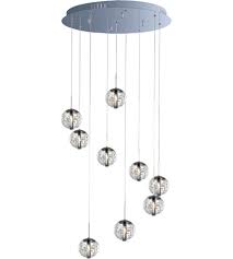 Chandeliers, bathroom lighting, pendants, ceiling lights Et2 E24254 91pc Orb 9 Light 22 Inch Polished Chrome Pendant Ceiling Light