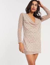 Vestido de tubo con abertura en la parte delantera y cuello halter (antes 78,99 €, ahora 31,80 € en asos), de vesper. Rebajas De Vestidos De Fiesta Moda Femenina Asos