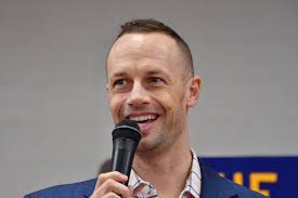 Daniel Nava and the 2013 World Series Trophy — World Series Club