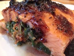 The two seafood flavors mix well together to create a. Stuffed Salmon The Bbq Dude