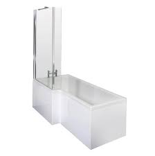 Also available in right handed dimensions: Nuie 1700mm L Shaped Bath With Front Panel And Glass Bath Screen Left Hand Bath