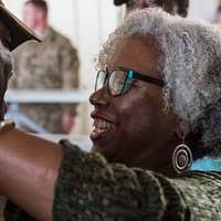 Sailor reunites with daughter, San Diego, California