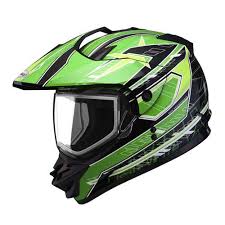 Gmax Gm11d Nova Snowmobile Snocross Helmet In Green