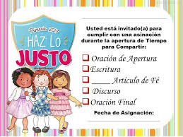 As Tontas Vao Ao Ceu Tarjeta De Asignaciones Haz Lo Justo 2017 Espanhol Zapata Meninas