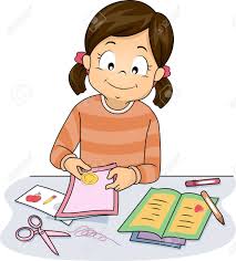 Make a card fit for any occasion, including birthdays, weddings, graduations, holidays, condolences, or even just to say hello. Illustration Of A Little Girl Making Homemade Greeting Cards Stock Photo Picture And Royalty Free Image Image 64886354