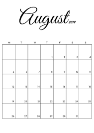 Free Printable Calendar July August 2019 Black And White Etsy Printable Calendar July Free Printable Calendar Printable Calendar