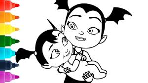 The font you see in th image below is a similar font and i think does the trick for most projects. Vampirina Coloring Book Pages 1080p Vampirina Baby Nosy And Wolfie Disney Junior Youtube