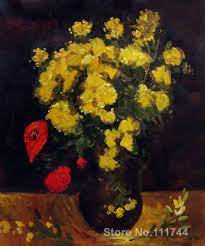 Wall Art Vase With Viscaria Poppy Flowers By Vincent Van Gogh Paintings On Canvas Handmade Sti Van Gogh Paintings Floral Wall Art Vincent Van Gogh Paintings