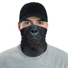 Gorilla Face Mask Ape Neck Gaiter Funny Halloween Costume | Etsy in 2020 | Mask, Face mask, Dog face