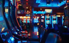 Premium Photo | A row of slot machines with the controls on the right