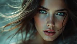 Free Mesmerizing Azure Gaze Image