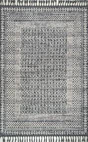 Black And White Plaid Outdoor Rug 3x5 Opell Checkered Diamonds Tassel Gray Rug Farmhouse Rugs Rugs Usa Cozy Rugs