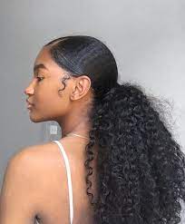 Pin By Thats Avs On Hair Goals Natural Hair Styles Ponytail Styles Curly Hair Styles