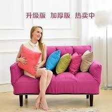 顾氏现代简约懒人布艺沙发双人小户型布沙发可拆洗折叠棉麻沙发 floor chair decor home decor