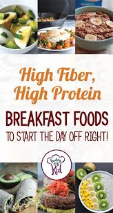 That's why we created the high fiber diet plan insoluble fiber helps move material along in the digestive system, so it's great at aiding in elimination. High Protein Breakfast And High Fiber Foods To Start The Day High Protein Breakfast Recipes High Fiber Foods High Fiber Meal Plan