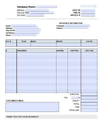 Printable Car Invoice Template Novocom Top