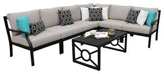 Maybe you would like to learn more about one of these? Kathy Ireland Madison Ave 7 Piece Aluminum Patio Furniture Set 07b Transitional Outdoor Lounge Sets By Tk Classics Houzz