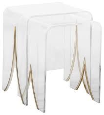 Shop 23 top gabby coffee tables and earn cash back from retailers such as houzz, one kings lane and wayfair all in one place. Gabby 2 Piece Magnolia Acrylic And Brass Nesting Table Set Contemporary Side Tables And End Tables By Gabby Houzz