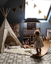 Kids will be drawn to this room because of the sense of adventure that it inspires. Boho Style Teepee For Kids Teepee Tent Decorated With Tassels And Pom Poms In 2021 Children Room Boy Boho Kids Room Kids Teepee Tent