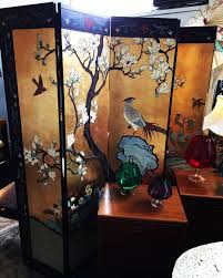 Oriental room divider hand painted bamboo on gold leaf. Absolutely Stunning Vintage 6 Panel Gold Leaf Hand Painted Chinese Room Divider At So Last Century Chinese Room Divider Room Divider Headboard Hand Painted