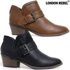 Details About Ladies Mid Block Heel Cut Out Riding Cowboy Ankle Biker Chelsea Boots Shoes Size