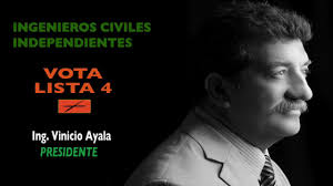 Ing. Vinicio Ayala, candidato a Presidente por CICP. Lista 4