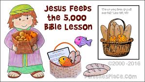 We've included two lesson plan options, coloring page, craft ideas, teaching skit, worksheets, and some visual helps. Bible Crafts Jesus Feed 5 000