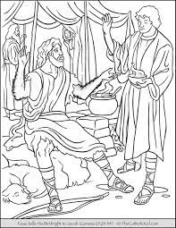 Biblical brothers, jacob and esau, the model types of jew and . Esau Sells Birthright To Jacob Coloring Page Thecatholickid Com