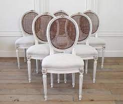 Set Of Six 19th Century French Louis Xvi Cane Back Dining Chairs From Full Bloom Cottage Dining Chairs Dining Chair Design Dining Room French